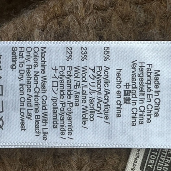 Pure Jill Size Medium Petite Quilted Jacket Single Snap Closure Pockets Brown - Picture 13 of 13